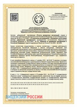 Приложение к сертификату для ИП Морозовск Сертификат СТО 03.080.02033720.1-2020